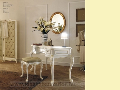 Olasz klasszikus, exkluzív, elegáns, minőségi bútor, fésülködő asztal, ülőke