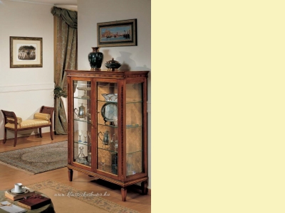 Villareale intarziás alacsony vitrin, olasz bútor, klasszikus lakberendezés, klasszikus otthon