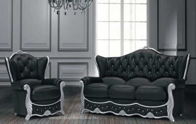 Olasz exkluzív ülőgarnitúra, kanapé, fotel