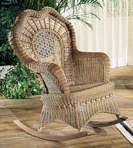 Serpentine Rocker rattan hintaszék, valódi rattan bútor, amerikai bútor, amerikai lakberendezés, amerikai hintaszék,