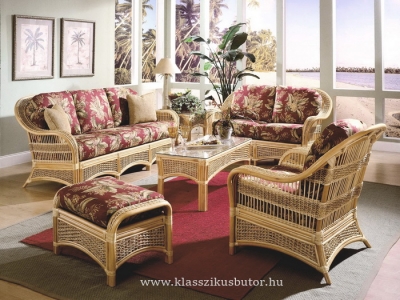 Spice Island rattan ülőgarnitúra, valódi rattan bútor, amerikai bútor, amerikai lakberendezés, amerikai ülőgarnitúra,