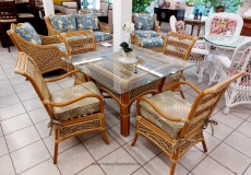 Spice Island rattan étkező garnitúra, valódi rattan bútor, amerikai bútor, amerikai lakberendezés, amerikai étkező garnitúra