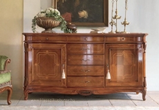 Olasz klasszikus, exkluzív, elegáns, minőségi bútor, 6 fiókos komód, 2 ajtós komód