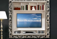 Arte Arredo, ezüstözött, TV tartó, fali szekrény 
