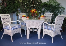 Regatta rattan étkező garnitúra, valódi rattan bútor, amerikai bútor, amerikai lakberendezés, amerikai étkező garnitúra,